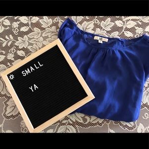 YA Los Angeles Blue Sheer Blouse